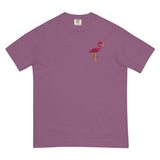 Pink Flamingo (Embroidered) (Boxy Tee)-Boxy T-Shirt-Swish Embassy