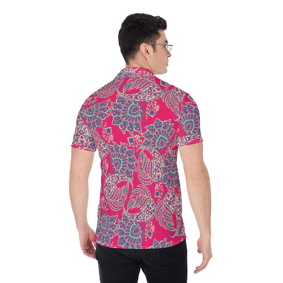 Pink Paisley Club (Button Shirt)-Button Shirt-Swish Embassy