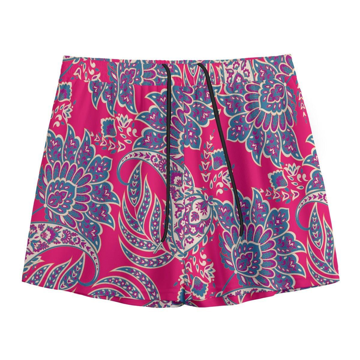 Pink Paisley Club (Shorts)-Shorts-Swish Embassy