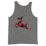 Plaid Reindeer (Tank Top)-Christmas Tank Tops-Swish Embassy