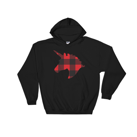 Plaid Unicorn (Hoodie)-Christmas Hoodies-Swish Embassy