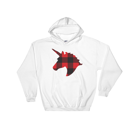 Plaid Unicorn (Hoodie)-Christmas Hoodies-Swish Embassy