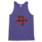 Plaid Unicorn (Tank Top)-Christmas Tank Tops-Swish Embassy