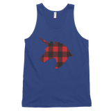 Plaid Unicorn (Tank Top)-Christmas Tank Tops-Swish Embassy