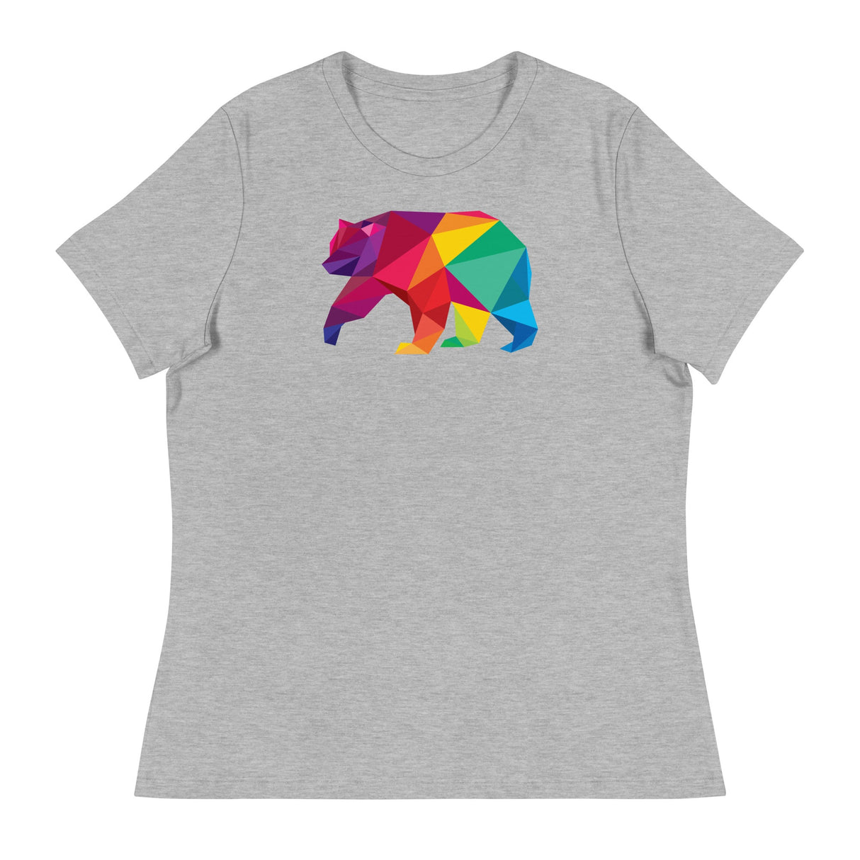Polygon Bear (Women's Relaxed T-Shirt)-Women's T-Shirts-Swish Embassy