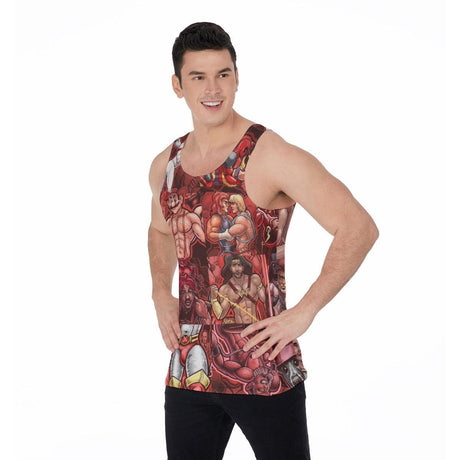 Pop Boys Red (Allover Tank Top)-Allover Tank Top-Swish Embassy