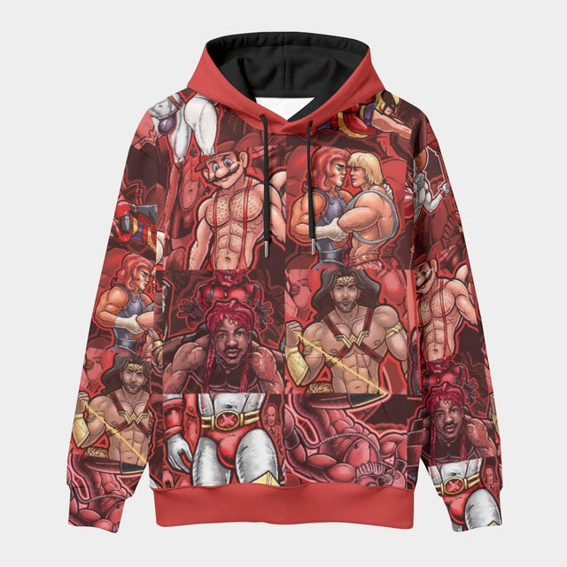 Pop Boys Red (AOP Hoodie)-AOP Hoodie-Swish Embassy