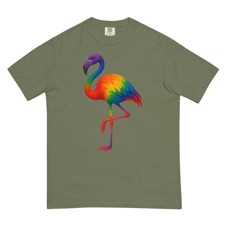 Pride Flamingo (Boxy Tee)-Boxy T-Shirt-Swish Embassy