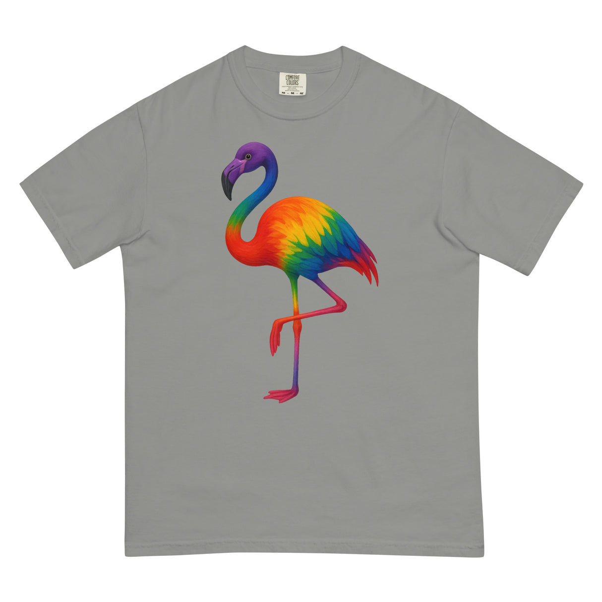 Pride Flamingo (Boxy Tee)-Boxy T-Shirt-Swish Embassy