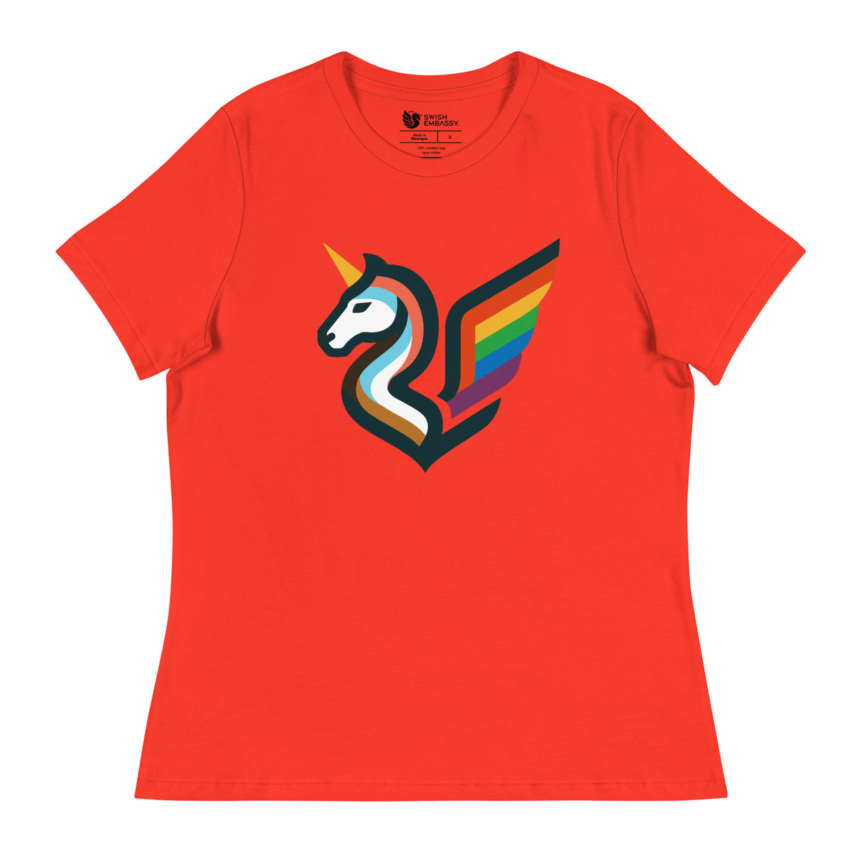Pride Swishmark (Women's Relaxed T-Shirt)-Women's T-Shirts-Swish Embassy