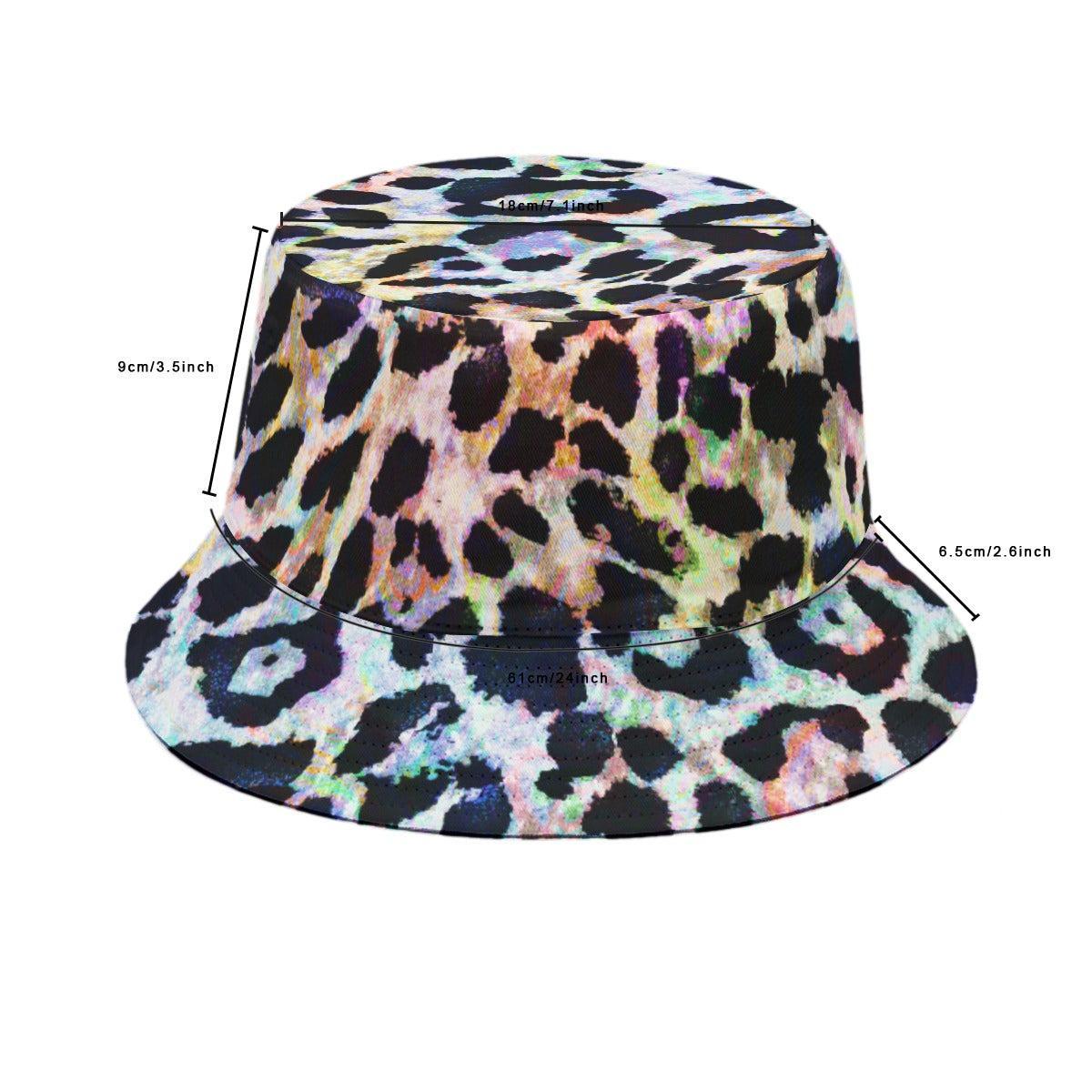 Rainbow Leopard (Allover Bucket Hat)-Allover Bucket Hat-Swish Embassy