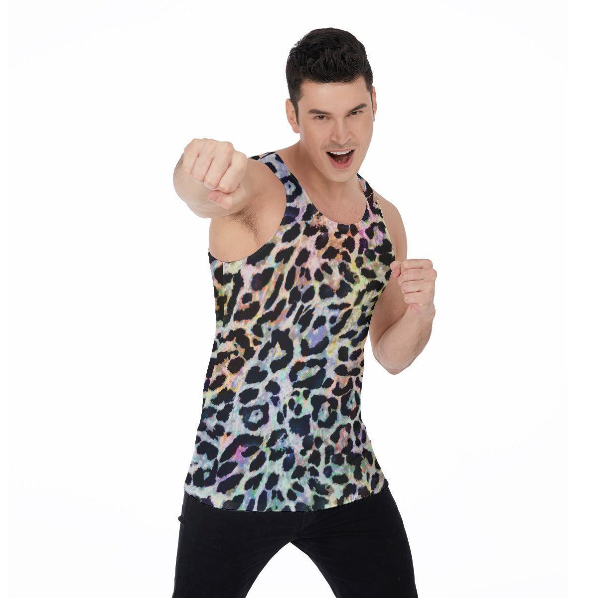 Rainbow Leopard (Allover Tank Top)-Allover Tank Top-Swish Embassy