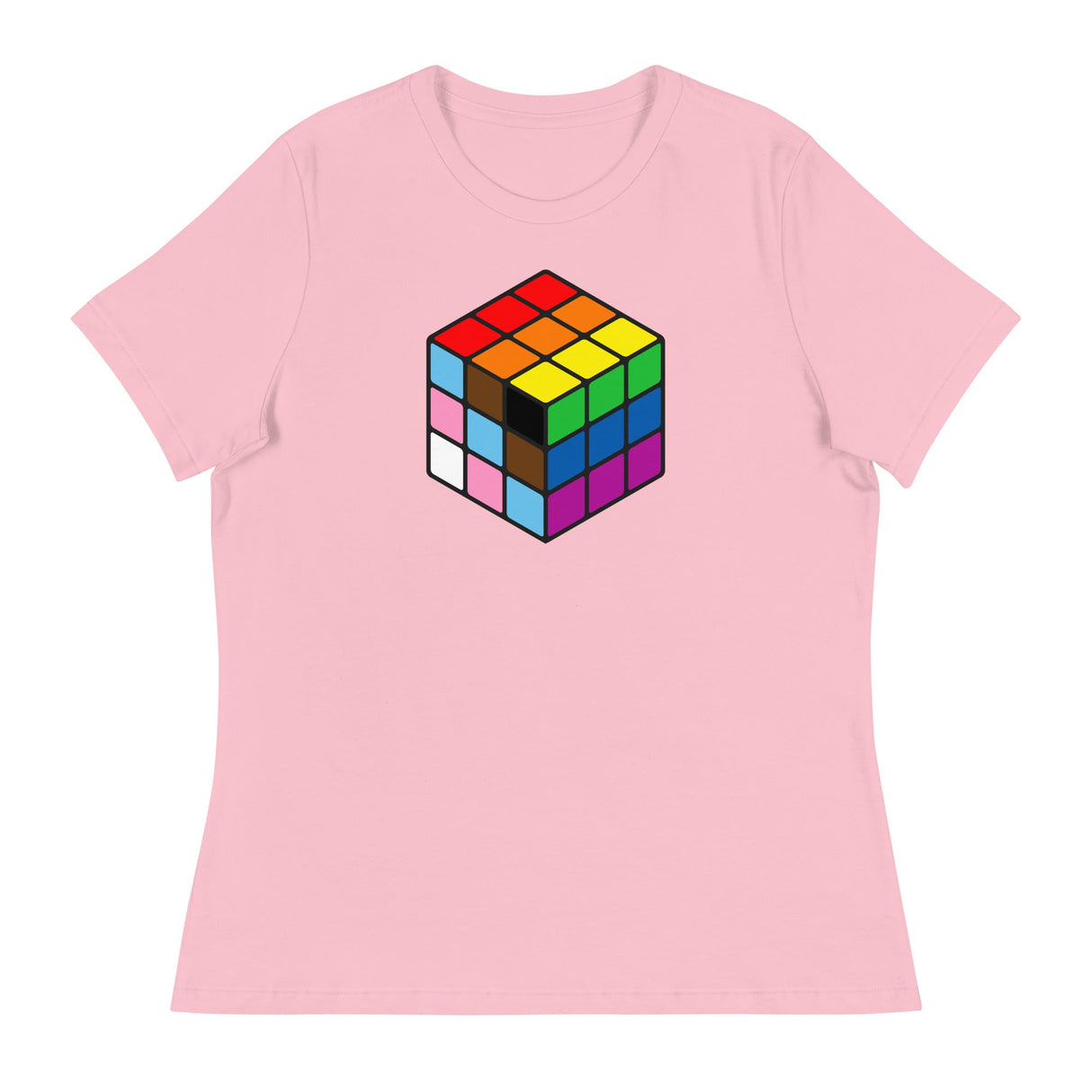 Rubik's Pride (Women's Relaxed T-Shirt)-Women's T-Shirts-Swish Embassy