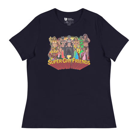 Supergay Friends (Women's Relaxed T-Shirt)-Women's T-Shirts-Swish Embassy