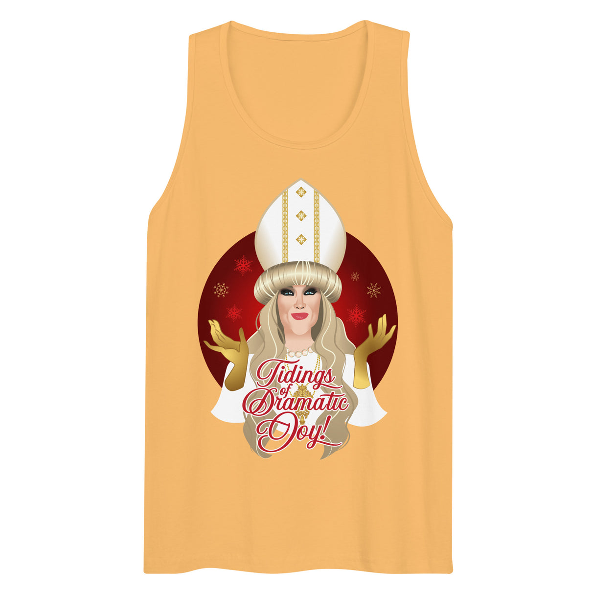 Tidings of Dramatic Joy (Tank top)-Christmas Tank Tops-Swish Embassy