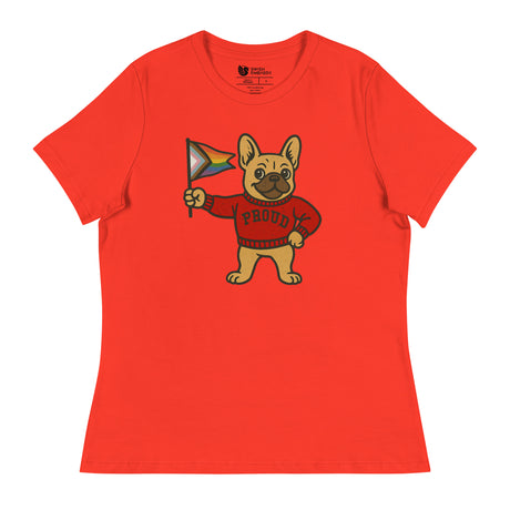 Varsity Pride Puppy (Women's Relaxed T-Shirt)-Women's T-Shirts-Swish Embassy