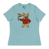 Varsity Pride Puppy (Women's Relaxed T-Shirt)-Women's T-Shirts-Swish Embassy