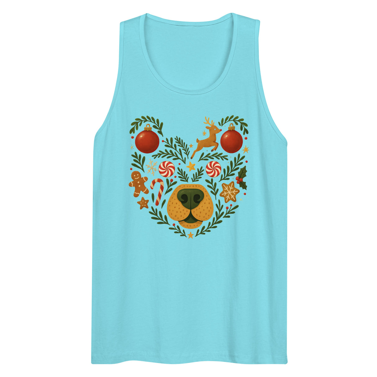 Winter Bear (Tank top)-Christmas Tank Tops-Swish Embassy
