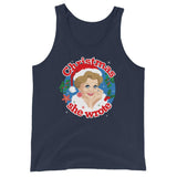 Xmas She Wrote (Tank Top)-Christmas Tank Tops-Swish Embassy