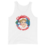 Xmas She Wrote (Tank Top)-Christmas Tank Tops-Swish Embassy