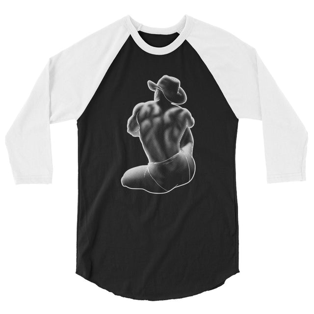 Bikini Cowboy (Raglan) - Black/White