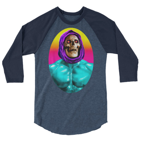 By the Power of Glitter (Raglan) - Heather Denim/Navy