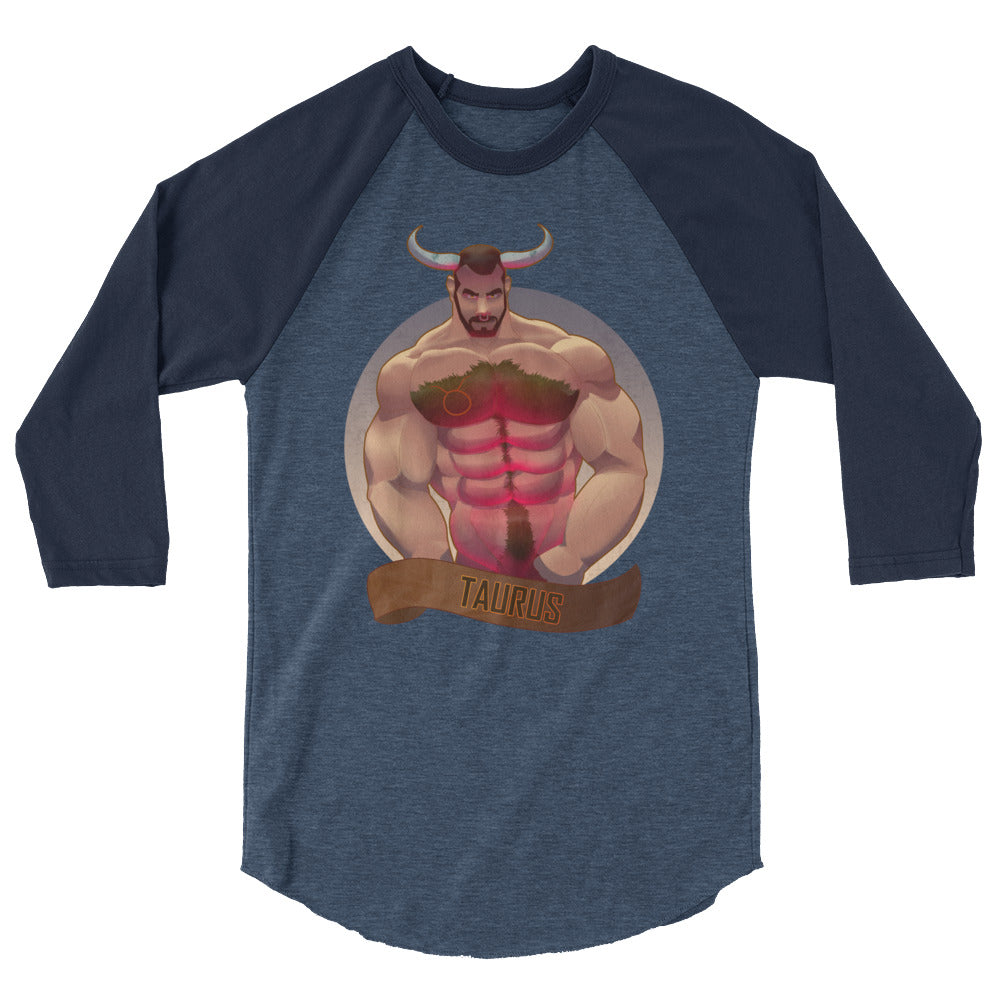 Taurus (Raglan) - Heather Denim/Navy