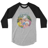 Thank You for Being a Friend (Raglan) - Heather Grey/Black