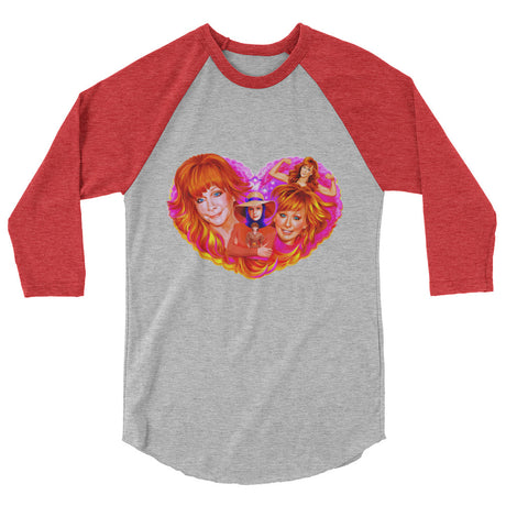 Fancy Like This (Raglan) - Heather Grey/Heather Red