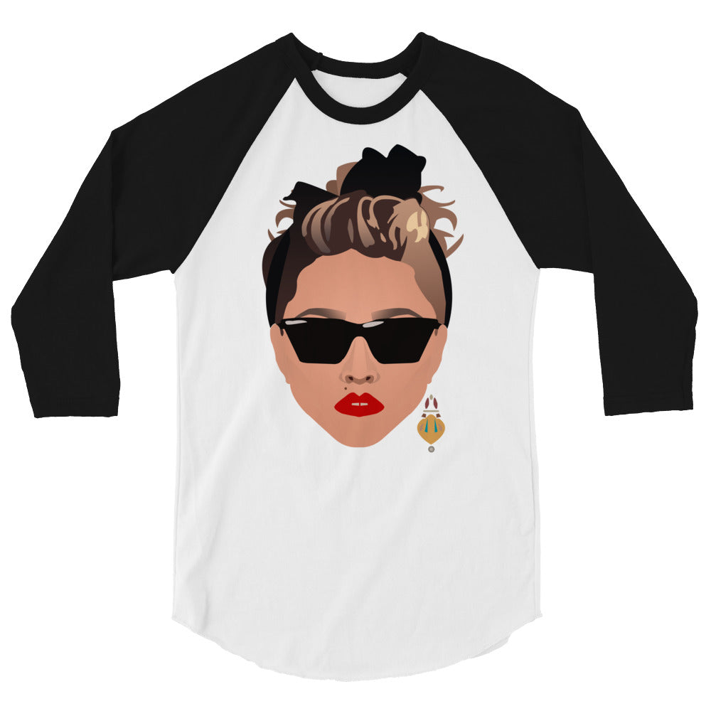 80s Glamour (Raglan) - White/Black
