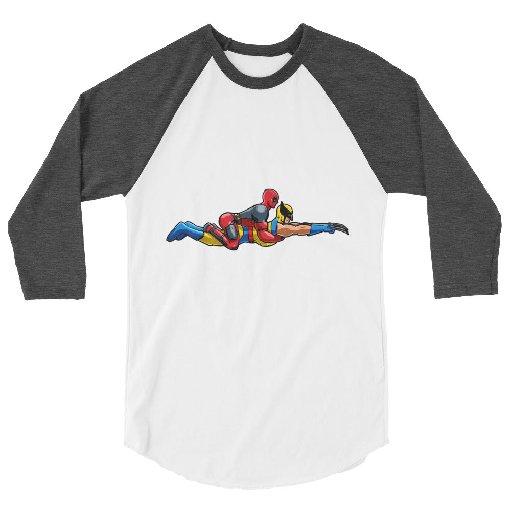Ambiguously Gay (Raglan) - White/Heather Charcoal