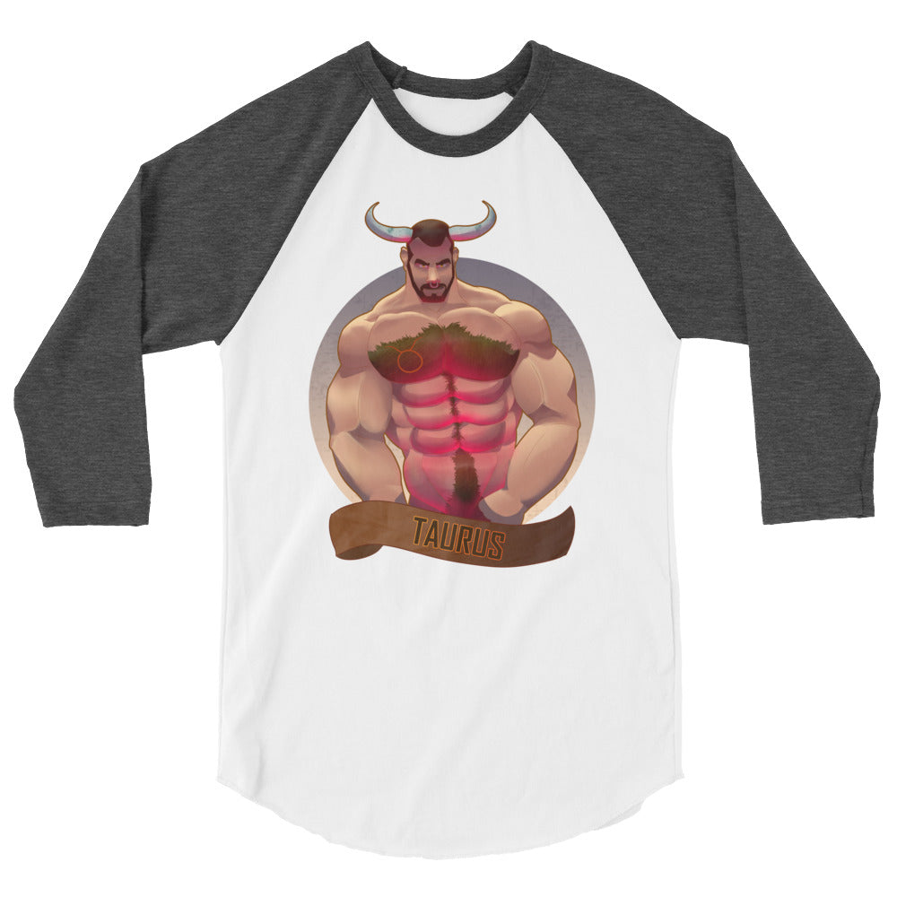 Taurus (Raglan) - White/Heather Charcoal