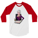 Dragon Lady (Raglan) - White/Red