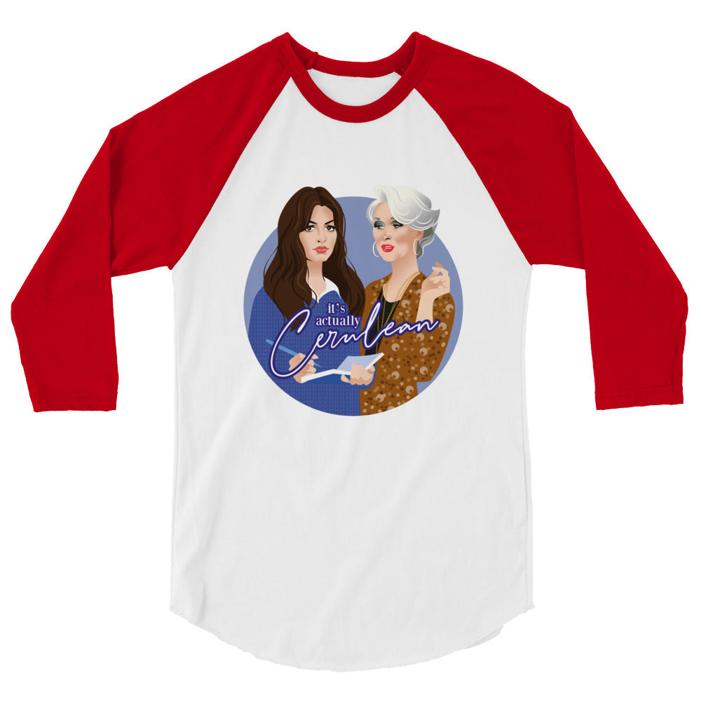 Cerulean (Raglan) - White/Red