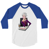 Dragon Lady (Raglan) - White/Royal