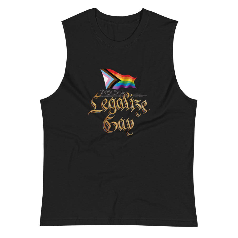 Legalize Gay (Muscle Shirt) - Black