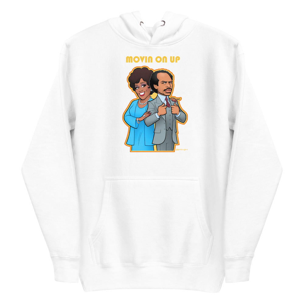 Movin on Up (Hoodie) - White