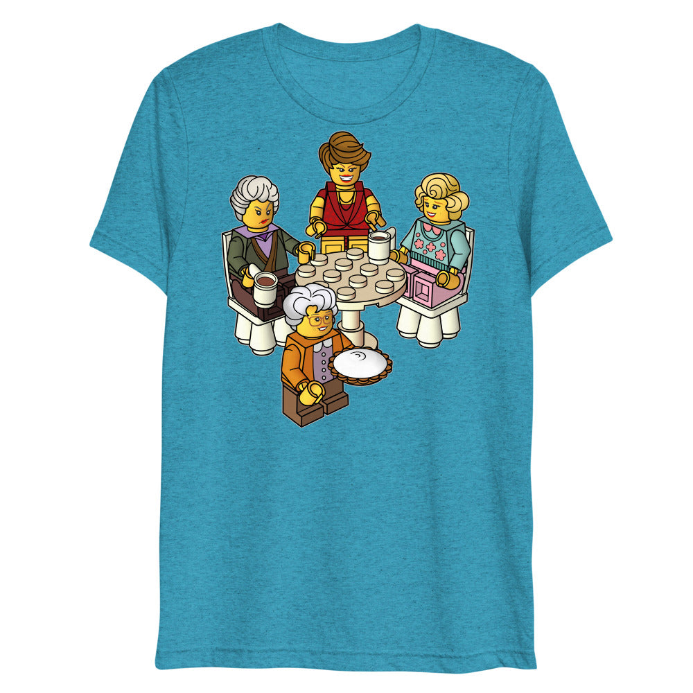 Golden Girls Blocks (Triblend) - Aqua Triblend