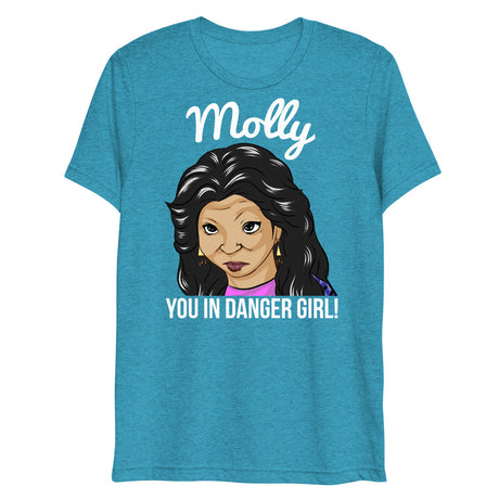 Molly You in Danger Girl (Triblend) - Aqua Triblend