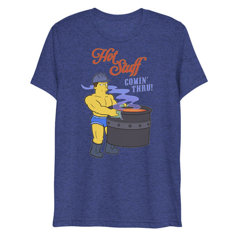 Hot Stuff Comin’ Thru (Triblend) - Navy Triblend
