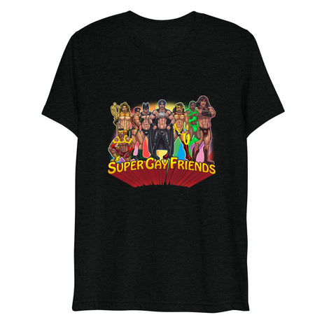Supergay Friends (Triblend) - Solid Black Triblend