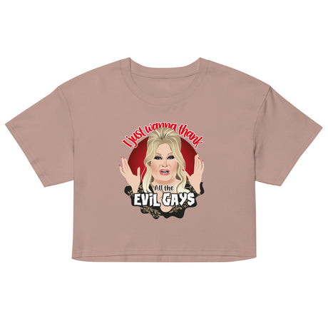 Evil Gays (Crop Top) - Hazy Pink