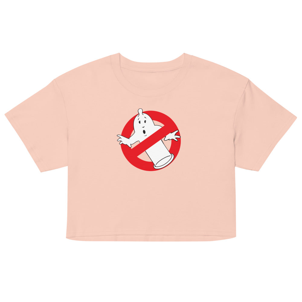 Straight Outta Condoms (Crop Top) - Pale Pink
