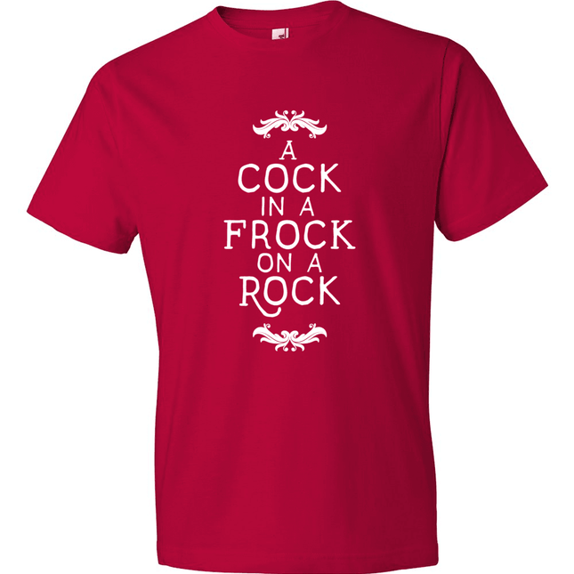 A Cock in a Frock on a Rock-T-Shirts-Swish Embassy