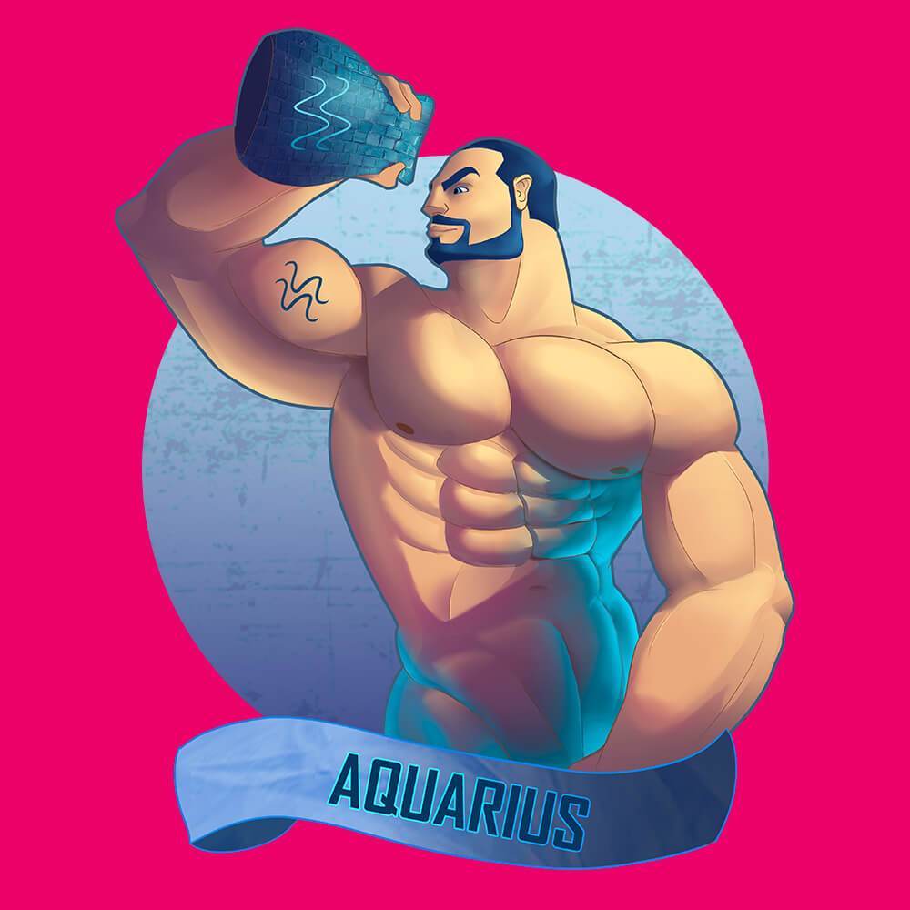 Aquarius (Zodiac)-T-Shirts-Swish Embassy