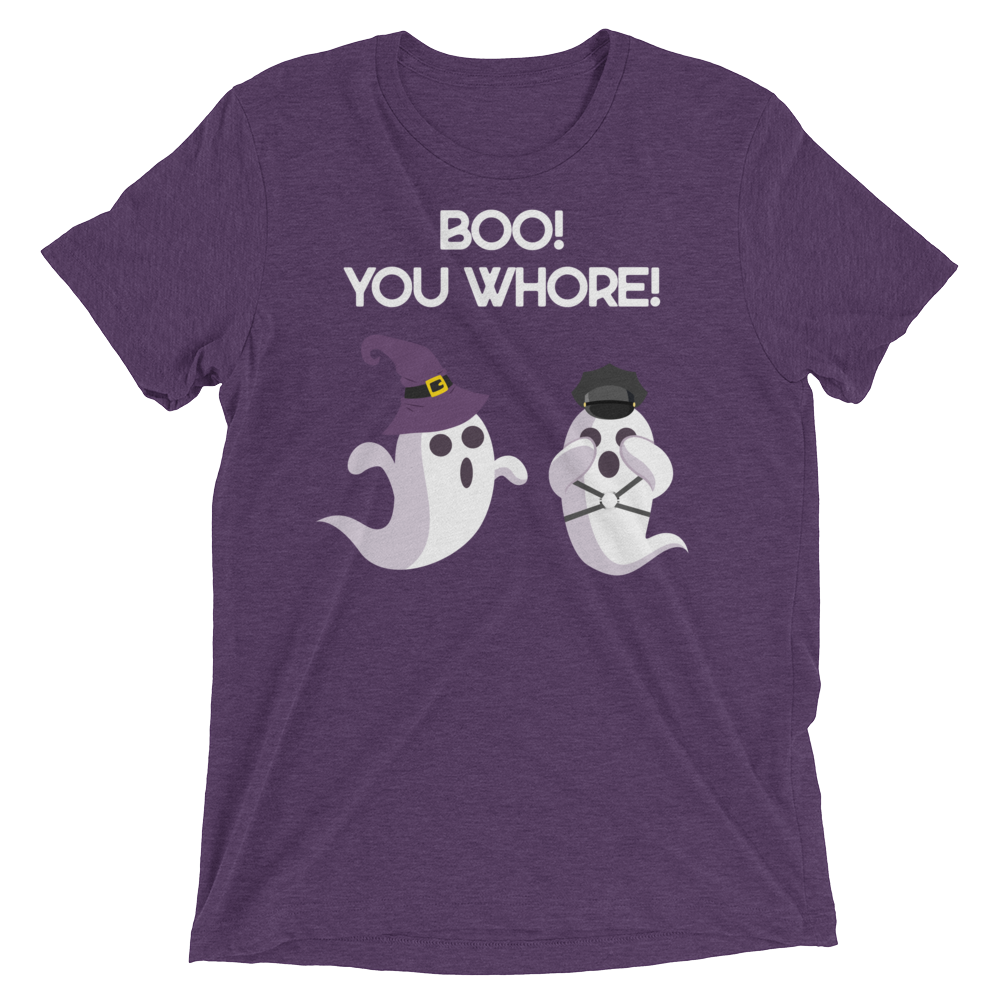 Boo! You Whore! (Retail Triblend)-Triblend T-Shirt-Swish Embassy