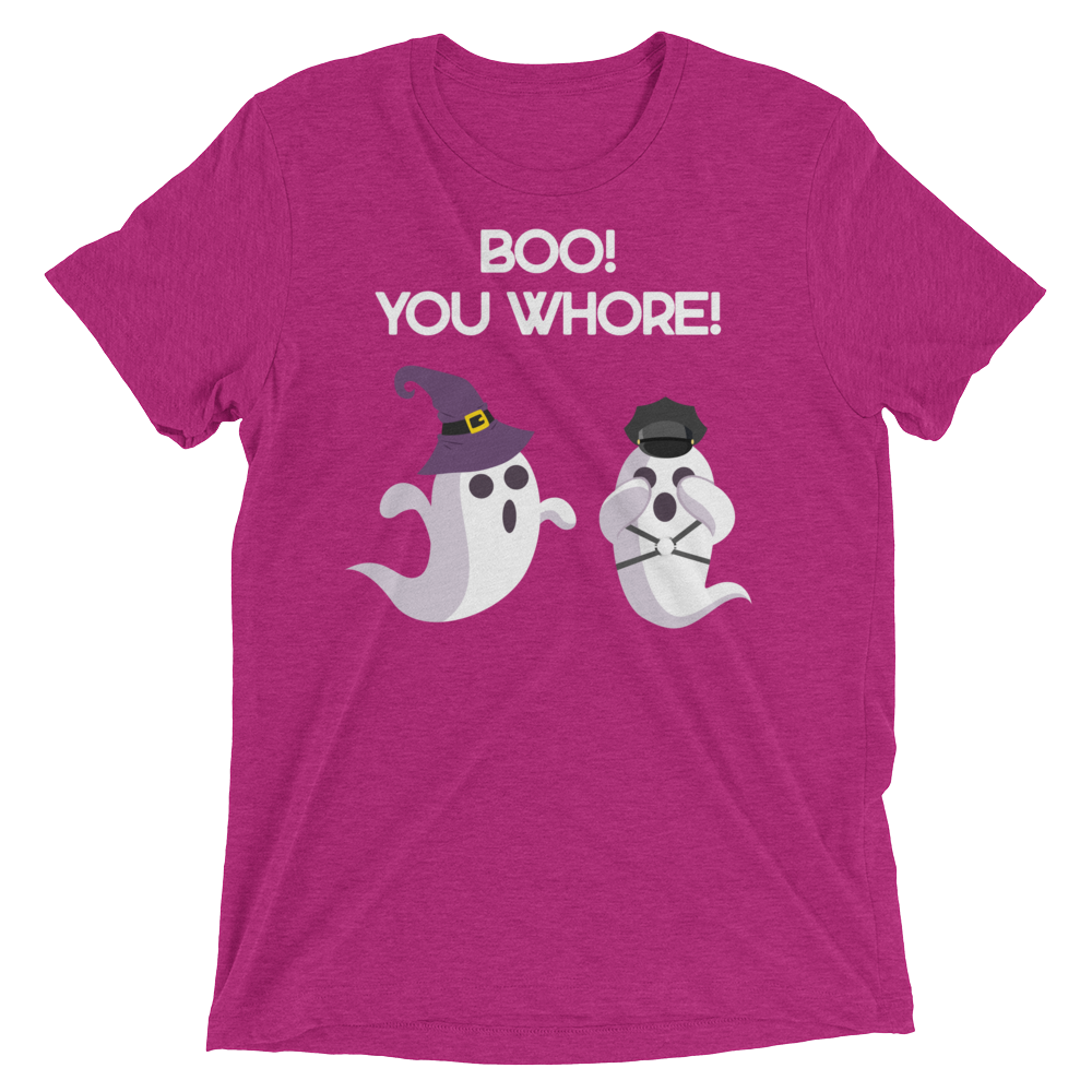 Boo! You Whore! (Retail Triblend)-Triblend T-Shirt-Swish Embassy