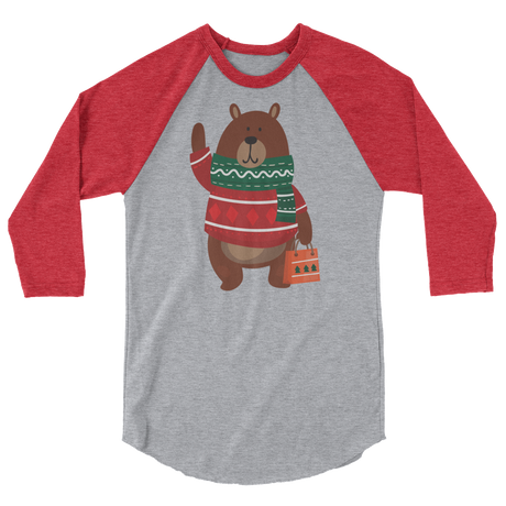 Christmas Bear (Raglan)-Raglan-Swish Embassy