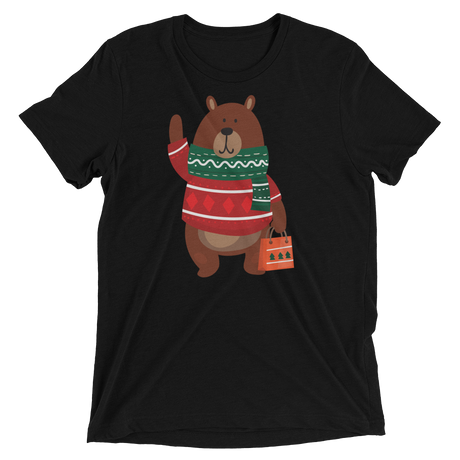 Christmas Bear (Retail Triblend)-Triblend T-Shirt-Swish Embassy