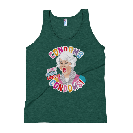 Condoms! (Triblend Tank Top)-Tank Top-Swish Embassy